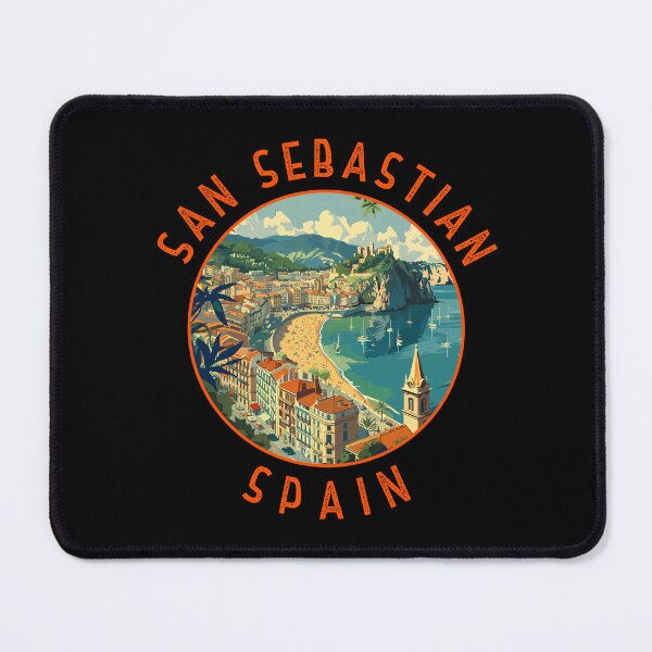Item preview, San Sebastian Spain Retro Distressed Circle designed and sold by KrisSidDesigns.