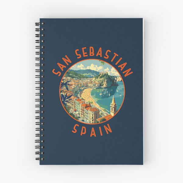 Item preview, San Sebastian Spain Retro Distressed Circle designed and sold by KrisSidDesigns.