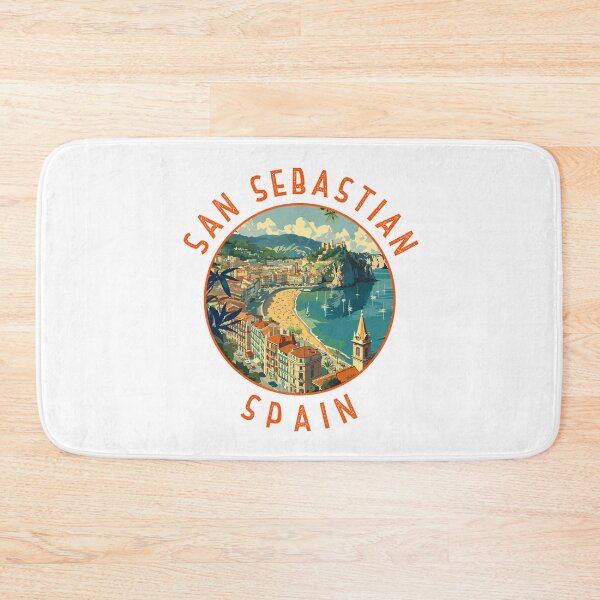 Item preview, San Sebastian Spain Retro Distressed Circle designed and sold by KrisSidDesigns.