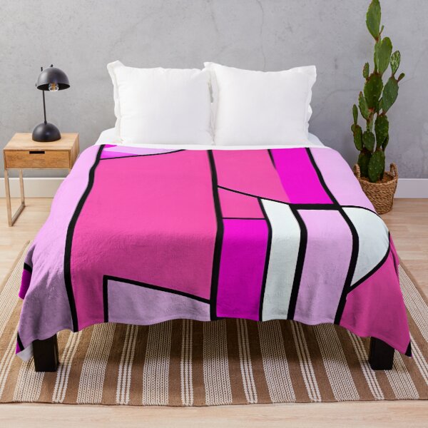 Item preview, Abstract Pink Retro Inspired Design Color Blocks for Maximalist Eclectic Modern Decor designed and sold by kathrynchill.