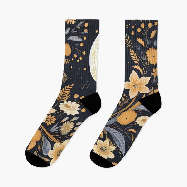 Item preview, Moon. White and gold flowers at night designed and sold by MagelliShop.