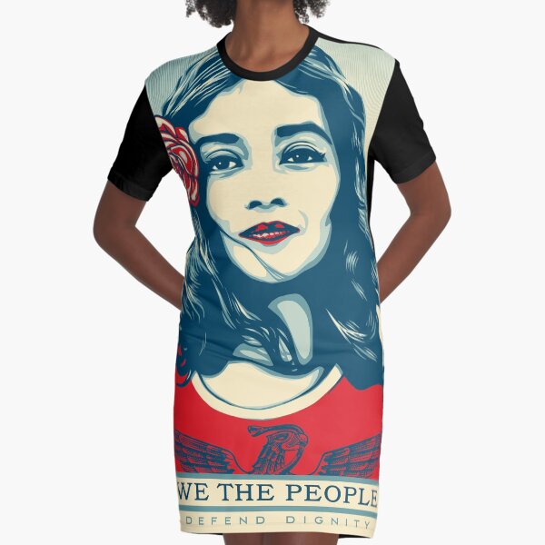 we the people Graphic T-Shirt Dress