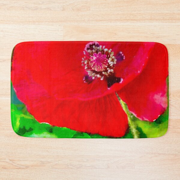 Item preview, Digital watercolor from a photo of a red poppy designed and sold by ricoflinn.