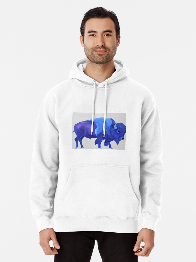 New Era Bills Black & Light Blue Standing Buffalo Hoodie