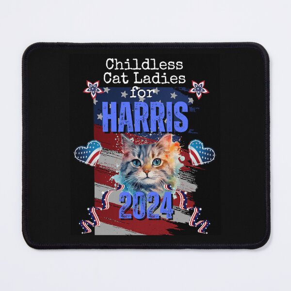 Item preview, Childless Cat Ladies For Harris 2024 Vote Blue Save Democracy Political Design designed and sold by EarthArtDesigns.