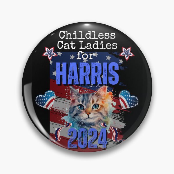 Item preview, Childless Cat Ladies For Harris 2024 Vote Blue Save Democracy Political Design designed and sold by EarthArtDesigns.
