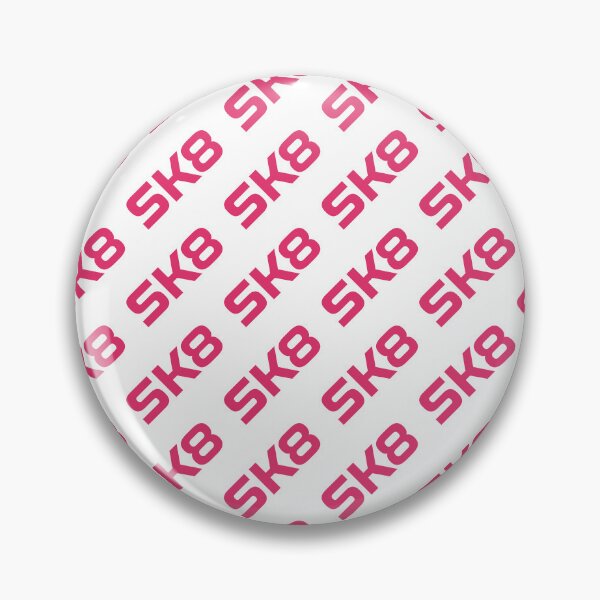 Item preview, SK8 Logo Seamless Pattern Electric Pink Red On White designed and sold by JohnnyVillas.