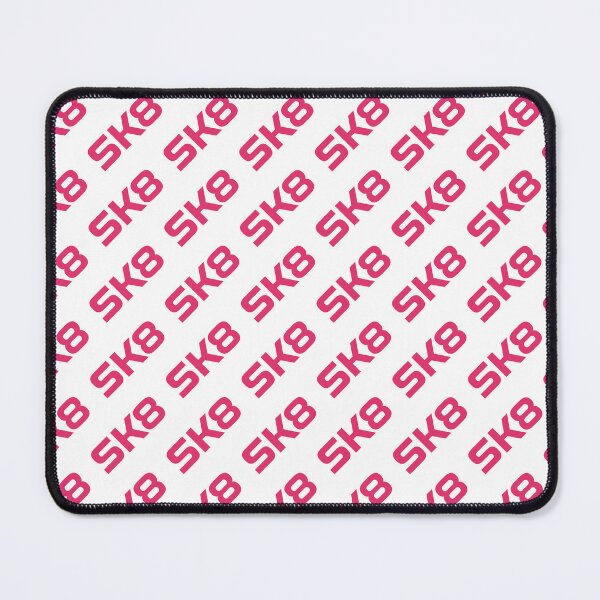 Item preview, SK8 Logo Seamless Pattern Electric Pink Red On White designed and sold by JohnnyVillas.