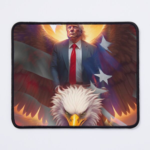 Item preview, Patriotic Trump Flying on a Eagle  designed and sold by MatrixTattoo.