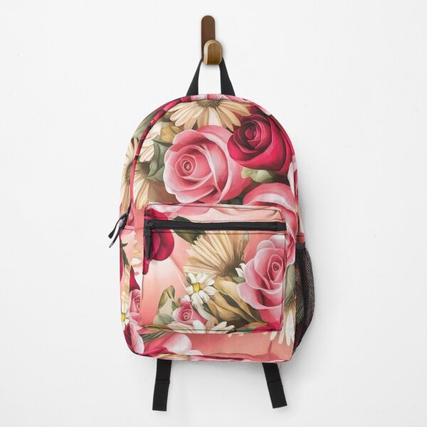 Item preview, Watercolor seamless of cute rose flowers and daisies designed and sold by Maximilianos.