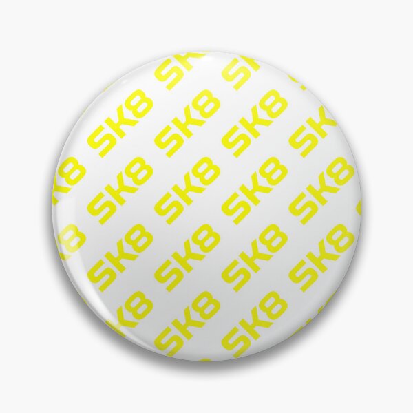 Item preview, SK8 Logo Seamless Pattern Electric Yellow On White designed and sold by JohnnyVillas.