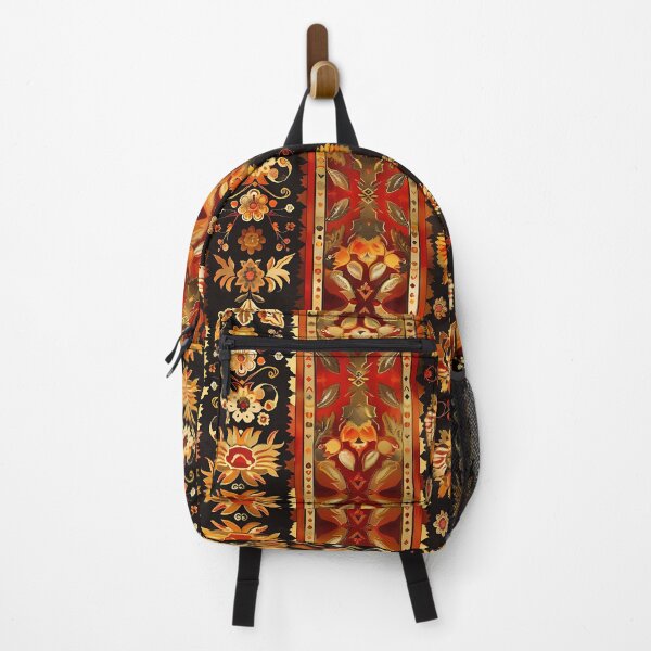 Item preview, Golden ethnic patterns, Rows of vintage flowers, elegant heritage stripes, intricate folk art bands. designed and sold by put1mali19.