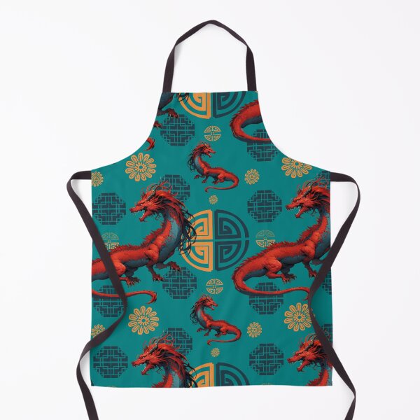Item preview, Dragon in Teal Pattern designed and sold by GreyMoonForest.
