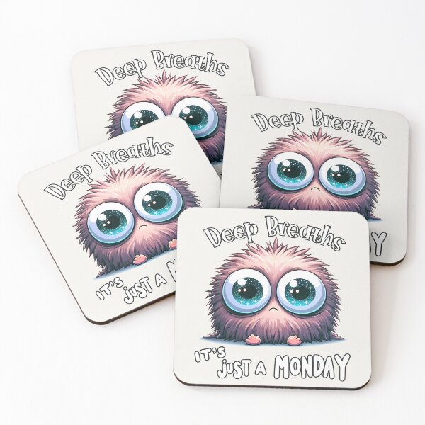 Item preview, It's just a Monday. Deep breaths. Fluffy cartoonish calmness designed and sold by Margival.