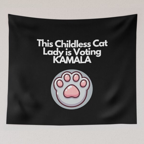 Item preview, This Childless Cat Lady is Voting Kamala 2024 designed and sold by Watercolored-Me.