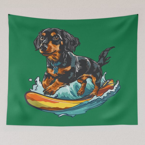 Item preview, Surfing Dachshund designed and sold by VelvetRoom.