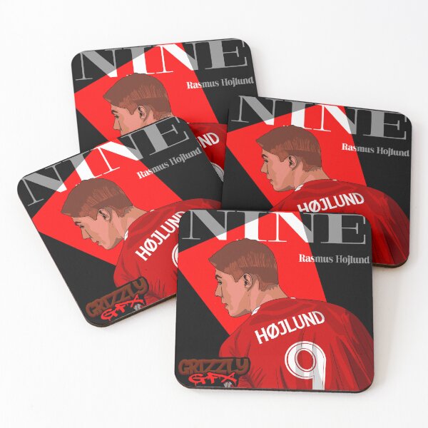 Item preview, Rasmus Hojlund Man United No 9 designed and sold by GrizzlyCollective.