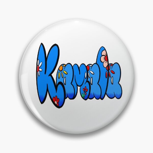 Item preview, Kamala popular girls name woman women’s first name in blue floral calligraphy personalised personalized customized name Gift for Kamala designed and sold by Artonmytee.