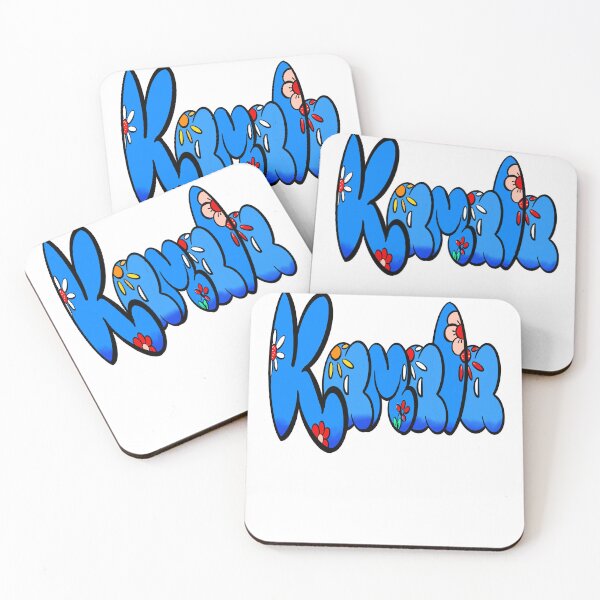 Item preview, Kamala popular girls name woman women’s first name in blue floral calligraphy personalised personalized customized name Gift for Kamala designed and sold by Artonmytee.