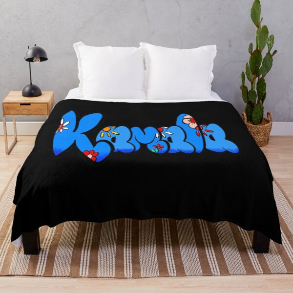 Item preview, Kamala popular girls name woman women’s first name in blue floral calligraphy personalised personalized customized name Gift for Kamala designed and sold by Artonmytee.