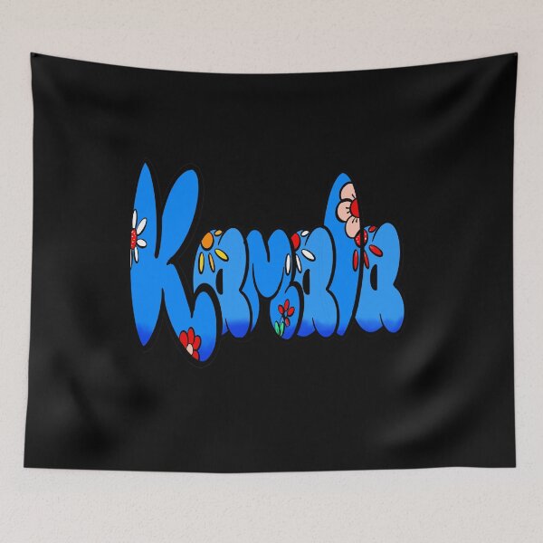 Item preview, Kamala popular girls name woman women’s first name in blue floral calligraphy personalised personalized customized name Gift for Kamala designed and sold by Artonmytee.