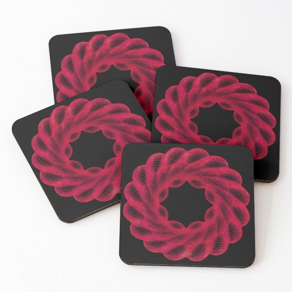 Item preview, red, interlocking wireframe torus designed and sold by OneLastWish.