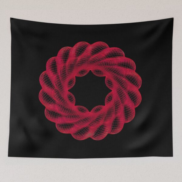 Item preview, red, interlocking wireframe torus designed and sold by OneLastWish.