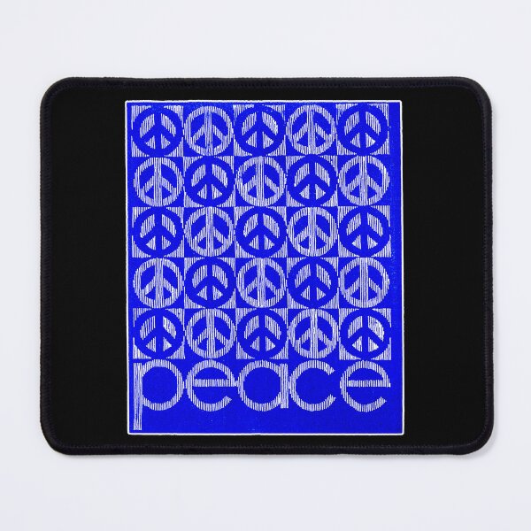 Item preview, Peace Signs White on Blue designed and sold by RocketshipRetro.