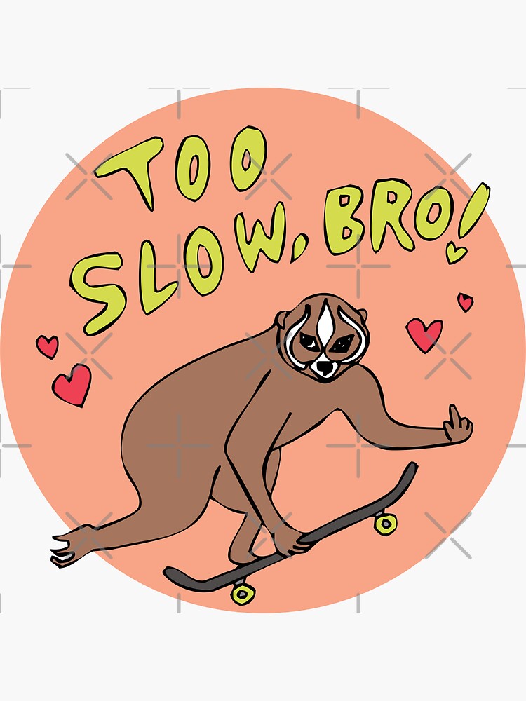 Too Slow Bro | Skateboarding Slow Loris by craftordiy