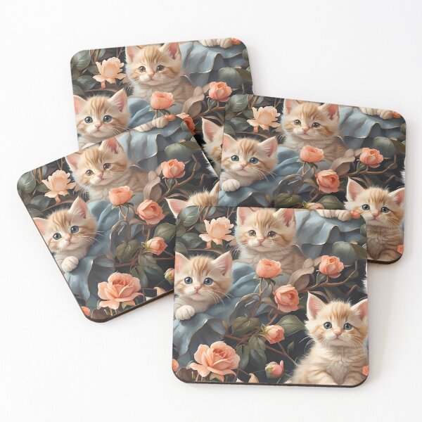 Item preview, Kittens Among the Flowers designed and sold by MysticalSVK.