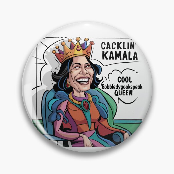 Item preview, Funny Cacklin' Kamala, Cool Gobbledygookspeak Queen Political Art designed and sold by Nature's Fancy.