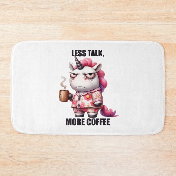 Item preview, Less Talk, More Coffee. Unicorn designed and sold by BanShopDG.