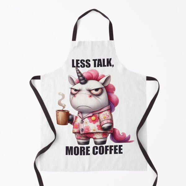 Item preview, Less Talk, More Coffee. Unicorn designed and sold by BanShopDG.