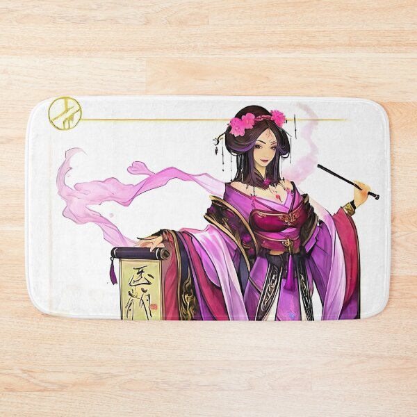 Item preview, "Elegant Warrior - A Stylized Illustration of a Traditional Japanese Character" designed and sold by MYTHIC PEEL STICKERS.