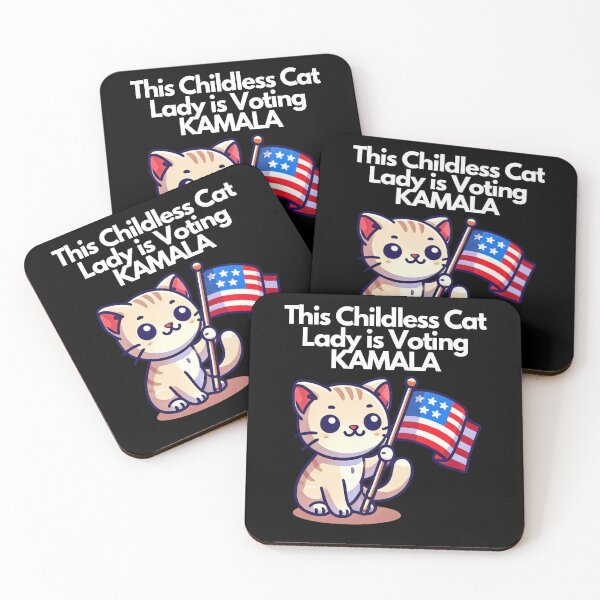 Item preview, This Childless Cat Lady is Voting Kamala USA 2024 designed and sold by Watercolored-Me.