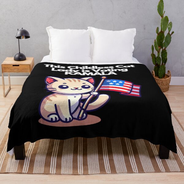 Item preview, This Childless Cat Lady is Voting Kamala USA 2024 designed and sold by Watercolored-Me.