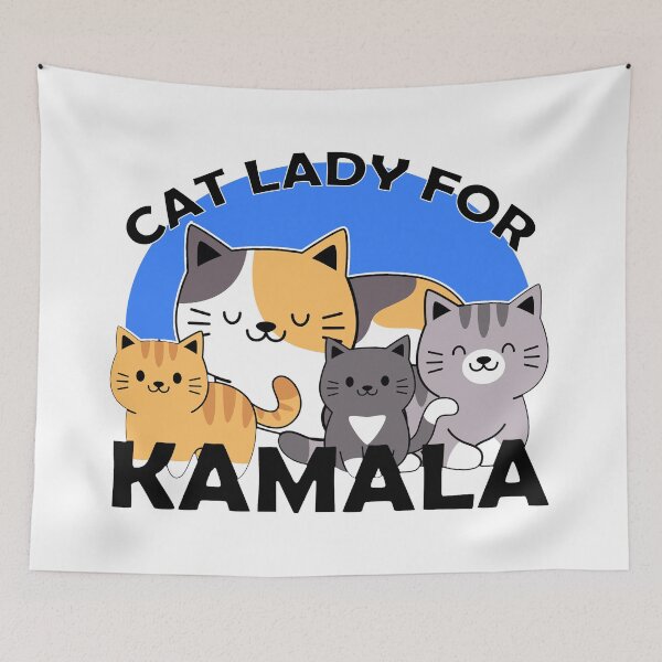 Item preview, cat ladies lady for Kamala designed and sold by MistyFigs.