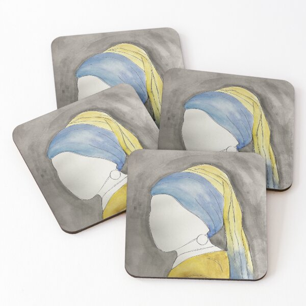 Item preview, Minimalist Girl With The Pearl Earring designed and sold by mererester.
