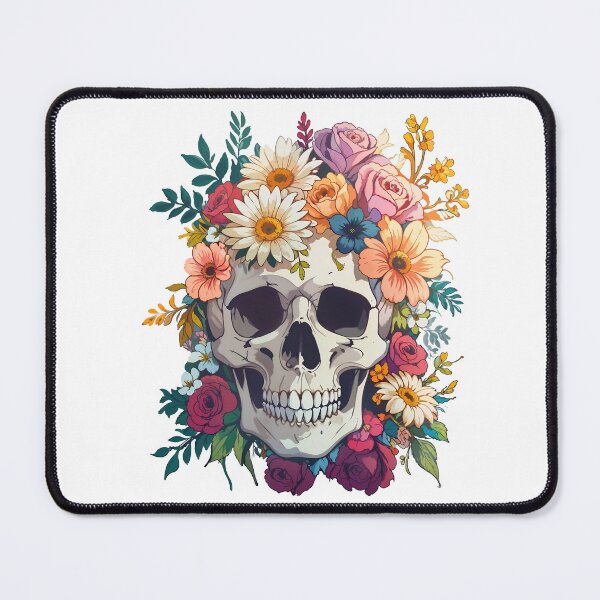 Item preview, Skull and Flowers designed and sold by StellarDreamer.