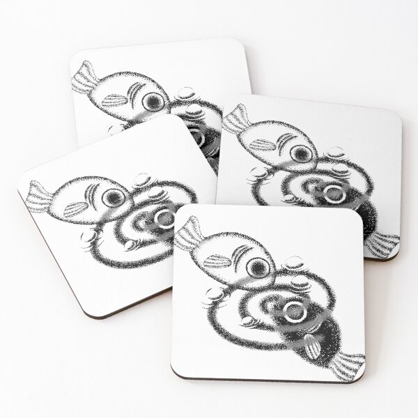 Item preview, Spiraling Fish Black and White designed and sold by CortneyD.