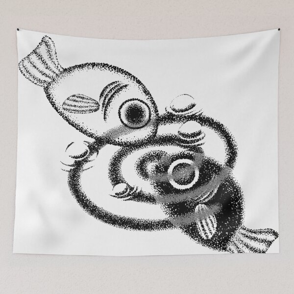 Item preview, Spiraling Fish Black and White designed and sold by CortneyD.