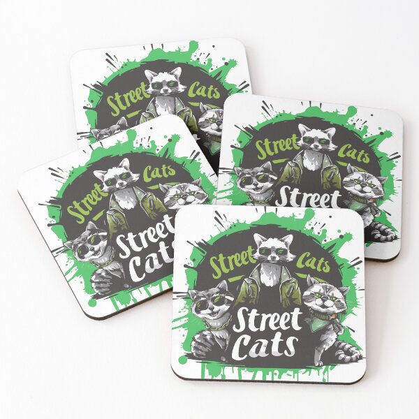 Aperçu de l'œuvre Cool Street Cats T-Shirt Design créée et vendue par PixelSynch.