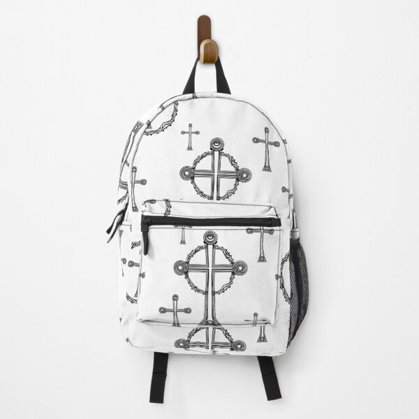 Item preview, Finished Cross and Crown Black on White design designed and sold by GreyMoonForest.