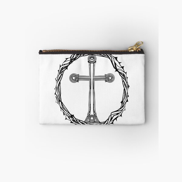 Item preview, Finished Cross and Crown Black on White design designed and sold by GreyMoonForest.