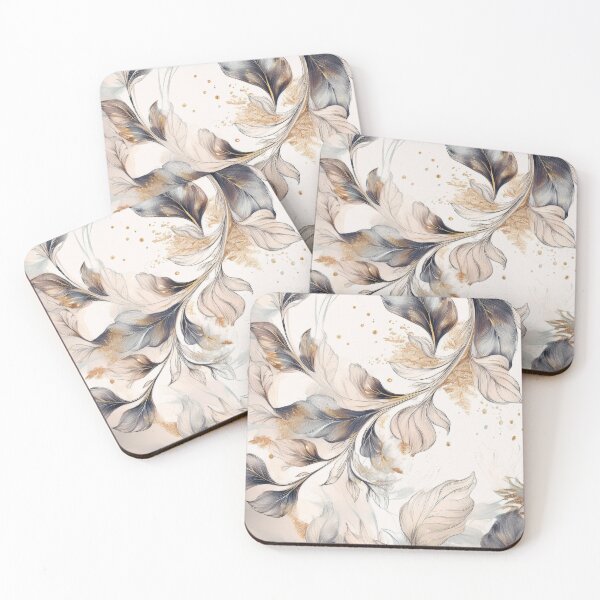 Item preview, Vintage florals in neutral colours, abstract, grey and pastel pink  designed and sold by navitalidesign.