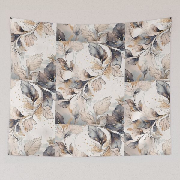 Item preview, Vintage florals in neutral colours, abstract, grey and pastel pink  designed and sold by navitalidesign.