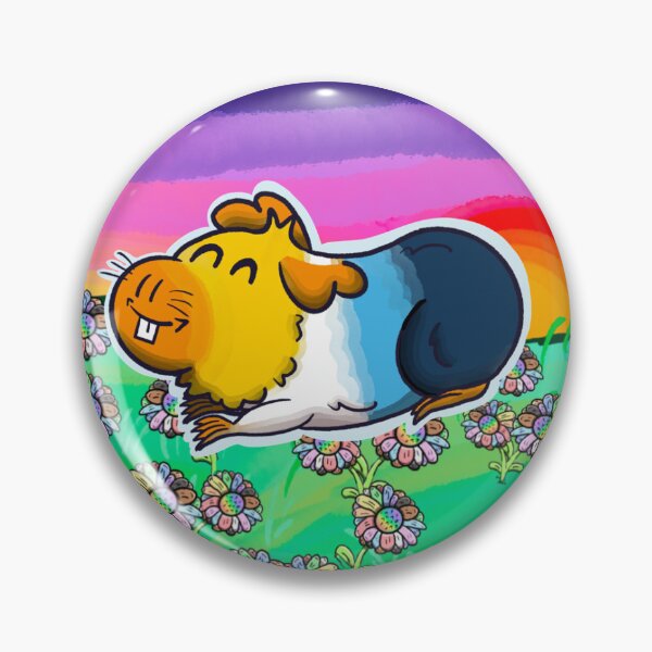 Item preview, Aroace Pride Guinea Pig (with background) designed and sold by LouiEspoArt.