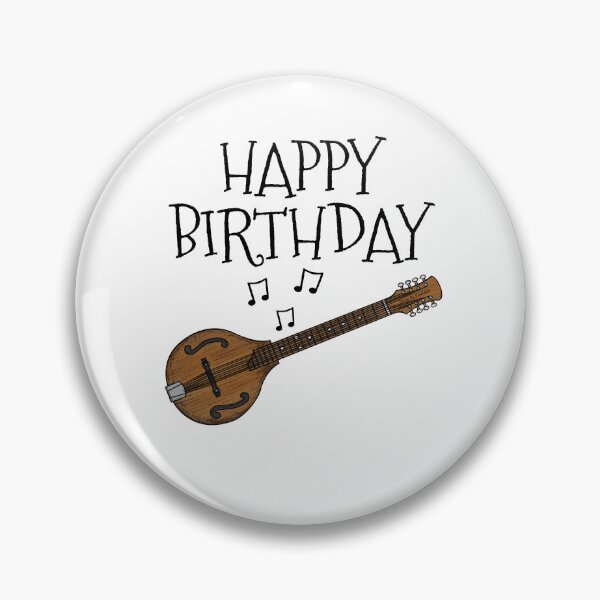 Item preview, Octave Mandolin Happy Birthday Mandolinist Folk Musician designed and sold by doodlerob.