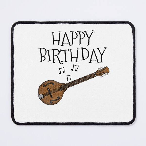 Item preview, Octave Mandolin Happy Birthday Mandolinist Folk Musician designed and sold by doodlerob.