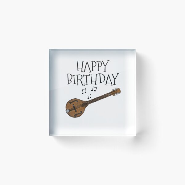 Item preview, Octave Mandolin Happy Birthday Mandolinist Folk Musician designed and sold by doodlerob.